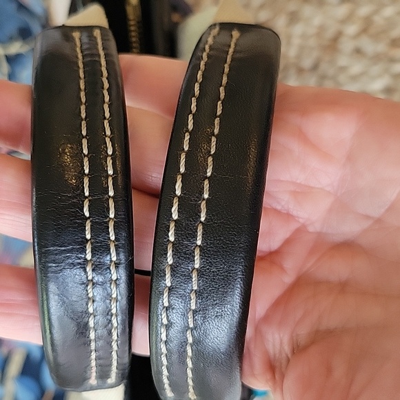 Coach Hampton Mini Nylon Shopper Tote Leather Dark Brown Leather Trim - Picture 3 of 16